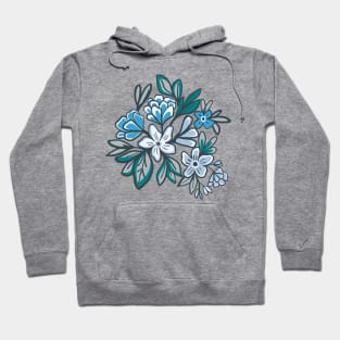 Boho flower garden at midnight Hoodie